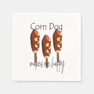 Serviette En Papier Fête Corndog Me Rend Heureux