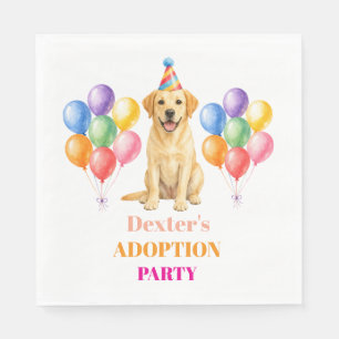 Serviette En Papier Fête d'adoption Jour de surprise Labrador Chien An