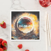 Serviette En Papier Fête d'affichage Éclipse solaire (En situation)