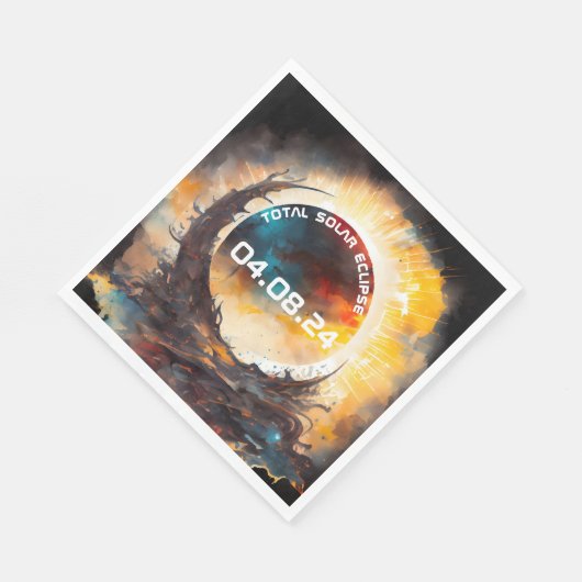 Serviette En Papier Fête d'affichage Éclipse solaire (Coin)