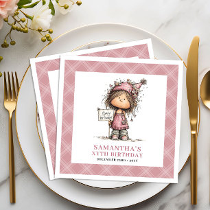 Serviette En Papier Fête d'anniversaire 10 ans Fille Fantaisie Drôle S