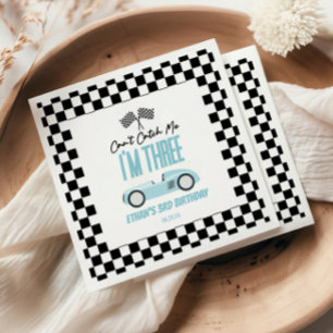 Serviette En Papier Fête d'anniversaire 3 ans Can't Catch Me Blue Voit