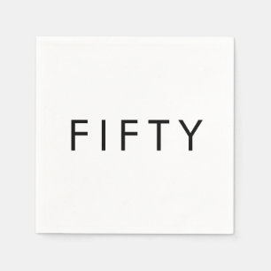 Serviette En Papier Fête d'anniversaire 50 ans