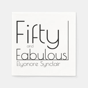 Serviette En Papier Fête d'anniversaire 50 ans Moderne Cinquante et Fa