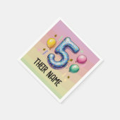 Serviette En Papier fête d'anniversaire 5 ans sans thème (Coin)