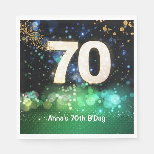 Serviette En Papier Fête d'anniversaire 70 ans (Devant)