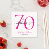 Serviette En Papier Fête d'anniversaire 70 ans et fabuleuse  (En situation)