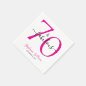 Serviette En Papier Fête d'anniversaire 70 ans et fabuleuse  (Coin)