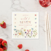 Serviette En Papier Fête d'anniversaire 7 ans Wild and Seven Wildflowe (En situation)