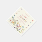 Serviette En Papier Fête d'anniversaire 7 ans Wild and Seven Wildflowe (Coin)