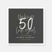 Serviette En Papier Fête d'anniversaire à 50 ans (Devant)