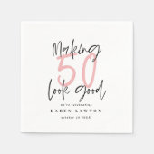 Serviette En Papier Fête d'anniversaire à 50 ans (Devant)