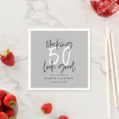 Serviette En Papier Fête d'anniversaire à 50 ans (En situation)
