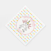 Serviette En Papier Fête d'anniversaire à thème Axolotl personnalisé (Coin)