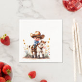 Serviette En Papier Fête d'anniversaire à thème Cowboy (En situation)