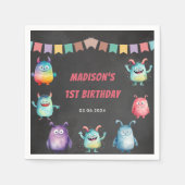 Serviette En Papier Fête d'anniversaire à thème de Little Monster (Devant)