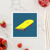 Serviette En Papier Fête d'anniversaire à thème Skateboard (En situation)