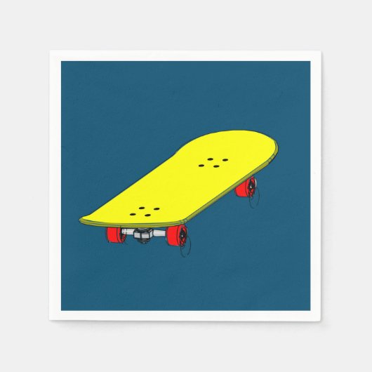 Serviette En Papier Fête d'anniversaire à thème Skateboard (Devant)