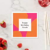 Serviette En Papier Fête d'anniversaire Abstraite moderne Hot Pink et  (En situation)