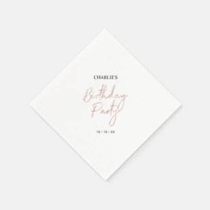 Serviette En Papier Fête d'anniversaire adulte écriture moderne pincea
