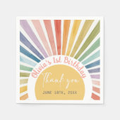 Serviette En Papier Fête d'anniversaire Boho Sunshine (Devant)
