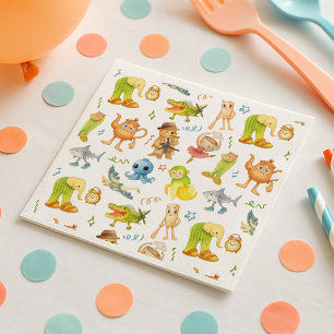 Serviette En Papier Fête d'anniversaire Brainrot Meme