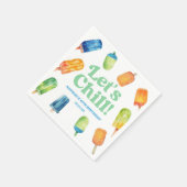 Serviette En Papier Fête d'anniversaire Chill Blue Retro Popsicle (Coin)