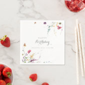 Serviette En Papier Fête d'Anniversaire classique aux couleurs sauvage (En situation)