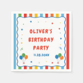 Serviette En Papier Fête d'anniversaire colorée (Devant)