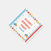 Serviette En Papier Fête d'anniversaire colorée (Coin)