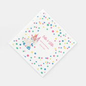 Serviette En Papier Fête d'anniversaire conjointe des sœurs Pastel (Coin)