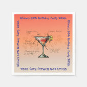 Serviette En Papier Fête d'anniversaire cosmopolite (Devant)