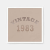 Serviette En Papier Fête d'anniversaire de 1983 (Devant)