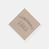 Serviette En Papier Fête d'anniversaire de 1983 (Coin)
