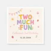 Serviette En Papier Fête d'anniversaire de 2 ans Two Much Fun (Devant)