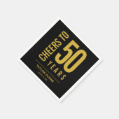 Serviette En Papier Fête d'anniversaire de 50 ans (Coin)