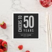 Serviette En Papier Fête d'anniversaire de 50 ans (En situation)
