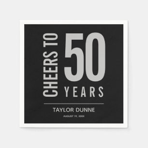 Serviette En Papier Fête d'anniversaire de 50 ans