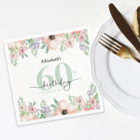 Fête d'anniversaire de 60 ans aux fleurs pastel él