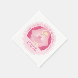 Serviette En Papier Fête d'anniversaire de Ballerina