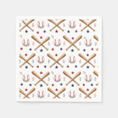 Serviette En Papier Fête d'anniversaire de baseball (Devant)