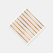 Serviette En Papier Fête d'anniversaire de Blush Rose et Gold Foil (Coin)