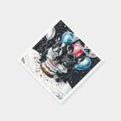 Serviette En Papier Fête d'anniversaire de Bulldog (Coin)