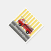 Serviette En Papier Fête d'anniversaire de camion d'incendie (Coin)