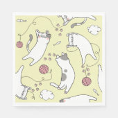 Serviette En Papier Fête d'anniversaire de chat (Devant)