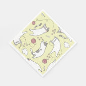 Serviette En Papier Fête d'anniversaire de chat (Coin)