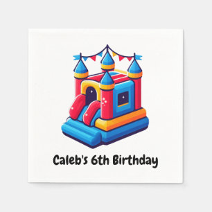 Serviette En Papier Fête d'anniversaire de château gonflable pour enfa