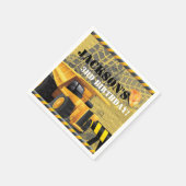 Serviette En Papier Fête d'anniversaire de construction de tombereau (Coin)