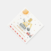 Serviette En Papier Fête d'anniversaire de construction jaune fou (Coin)