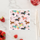 Serviette En Papier Fête d'anniversaire de Dachshund (En situation)